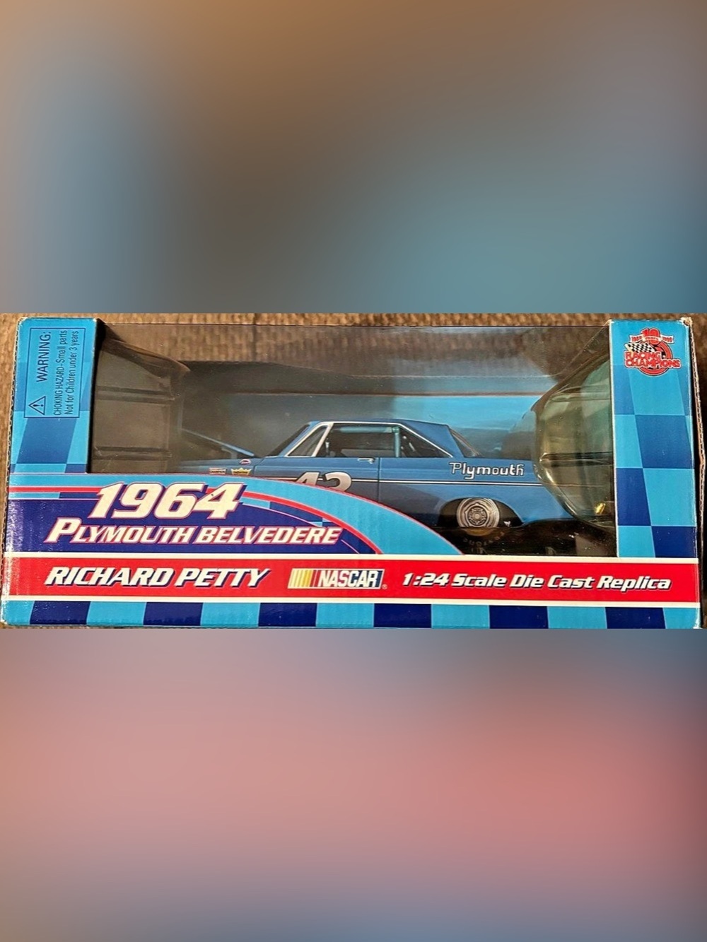 NWT 1964 Plymouth Belvedere Richard Petty 50th Anniversary Die Cast Replica 1:24